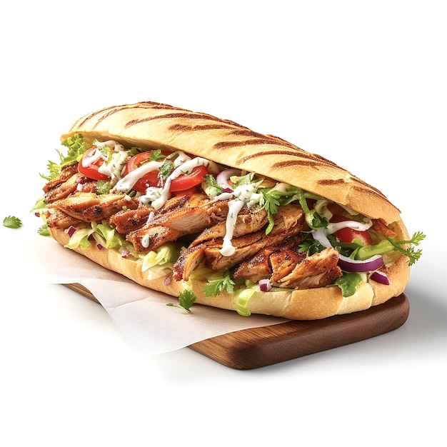 Pain ordinaire shawarma